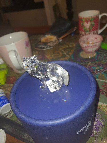 Swarovski kristallfigur wolf - kristallfigur,