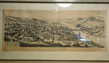 Würzburg Gesamtansicht Original Kupferstich Merian 1648