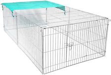 Hasengehege Freigehege Kaninchenstall Kleintiergehege mit Sonnenschutz 0198