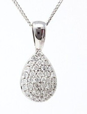 0.88ct Natürlich Rund Diamant 14k Solid Weiß Gold Hochzeit Anhänger