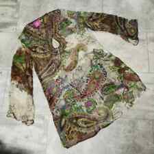 Velvet St. Fields Seidentunika Gr. L Tunika Bluse Perlen bestickt transparent