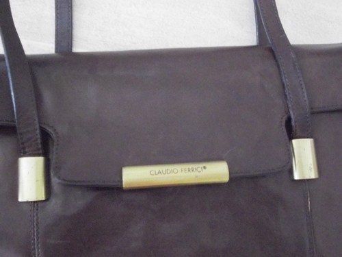Damenledertasche,bordeau-braun