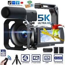 ✅Videokamera 5K Camcorder 56MP WLAN IR Nachtsicht Vlogging Kamera 3" Touchscreen