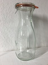 Weck Glas 530ml Saftflasche Deckel Gummi Klammer Einmachglas Einweckglas