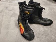 BUFFALO Vintage Boxingboots /  Stiefel / Schuhe schwarz Gr.39 Flammendesign
