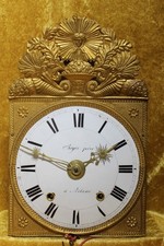Original französische  Comtoise Uhr  Spindelgang mit Prunk Cadran läuft