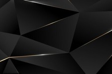 Bild Fototapete Wallprint schwarz gold weiß modern abstrakt 104 x 70,5 cm