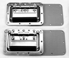 2x Klappgriff a 5,99€  gefedert mit Nietplatte, Stahl verzinkt, #28317/19