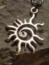 Damen Halskette in Silber Nordisch Wikinger Viking Sonne dezent schön