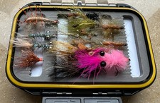 20 Meerforellenfliegen in Doppel-Fliegenbox - Fliegen und Box sind neu