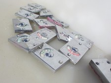 Türschloss Schieberiegel alt WC Toilette leer eingerastet Teile chrom retro - modern