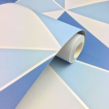Apex Geometrische Tapete Blau