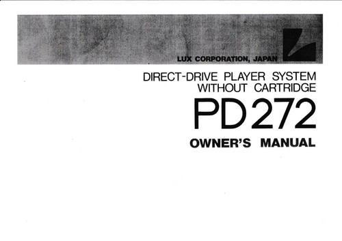 Owner manual für luxman - für,