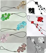 10 Stück HANDYANHÄNGER  Mobile Charm GRÜN TÜRKIS ROSA LILA  ROT SCHWARZ WEISS