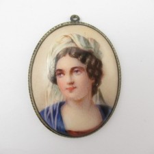 Uralt Anhänger Porzellan