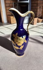 VASE Bavaria Waldershof Handmalerei 22 KARAT GOLD 25 cm