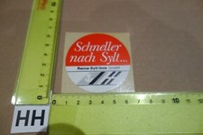 Alter Aufkleber Schiff Fähre Dänemark Havneby ROMO-SYLT LINIE List (I)