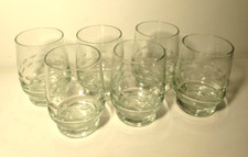 6 DDR Schnapsgläser Stamper mit Schliff, Höhe: 6,5 cm Ø. 3,5 cm für Party Garten