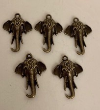 5x Elefantenkopf Anhänger