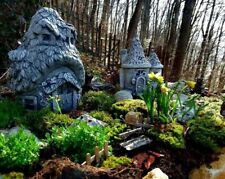 Gartenfigur Feenhaus Haus Feengarten Fee Elfe Figur Garten feenhäuser set