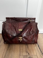 Reisetasche - Leder - braun -