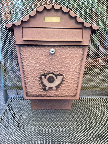 Antik briefkasten rotbraun - briefkasten,,