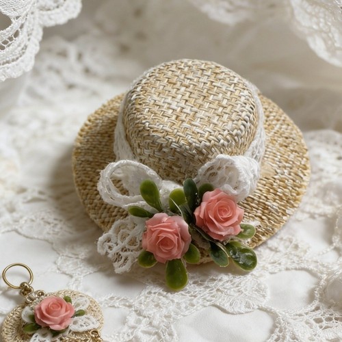 Leichter beige strohhut - beige,