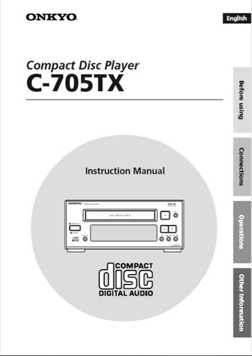 Onkyo 705tx compact disc - onkyo,