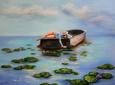 Young Woman in Boat Oil