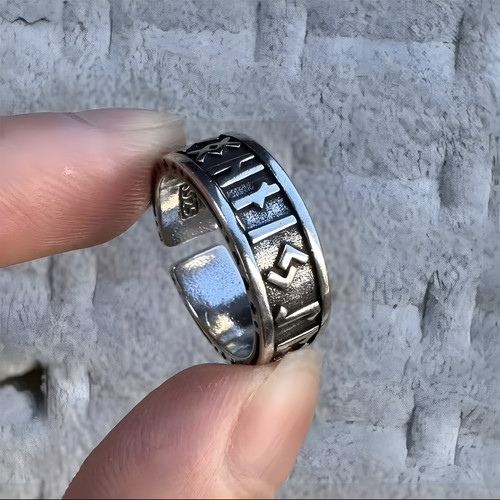 Runen ring verstellbar - runen, –