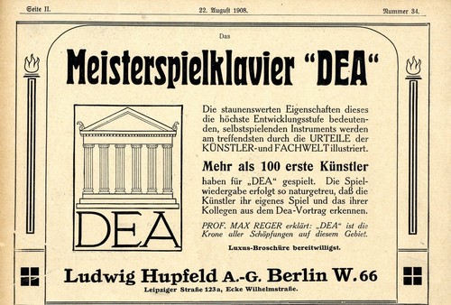 Meisterspielerklavier dea - meisterspielerklavier, "dea"