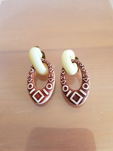 Vintage ohrclips plastik - vintage,