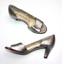 PETER KAISER PUMPS HOCHZEITSCHUHE PEEP TOE GOLD HELL  UK3 ½ EU36,5  #23-K # NEU!