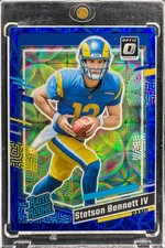 Stetson Bennett IV [Optic Preview Blue Scope] 2023 Panini Donruss Rated Rookie