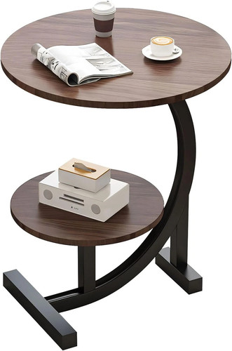 Couchtisch mit 2ebenen rund - couchtisch,