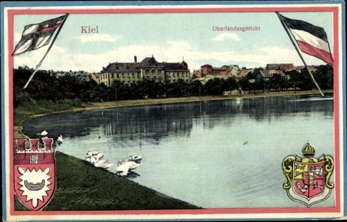 Wappen kiel schleswig - wappen, ak