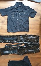Gothik dress Jacke Latexhose shirt transperent XL 36 - 38 ein Teil 25 € 3 Te