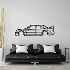 Wandkunst für MERCEDES W201 EVO Silhouette aus Metall Wandbilder 2.5 16V DTM EVO