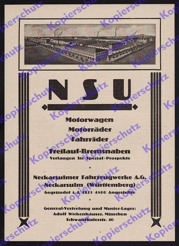 Motorrad nsu fabrikansicht - motorrad,