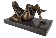 Bronze Skulptur Figur Bronzeskulptur Bronzefigur Liegende Nackte Frau #47198 