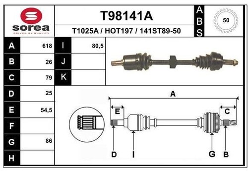 Antriebswelle für honda civic - für,