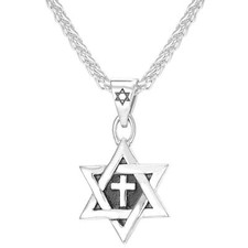 Davidstern kreuz anhänger - anhänger, &