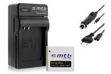 Ladegerät (Black) + Akku NB-4L für Canon IXUS 30, 40, 50, 55, 60, 65, 70, 75