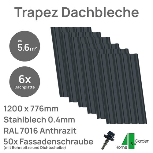 Dachblech trapezblech 6x - |,