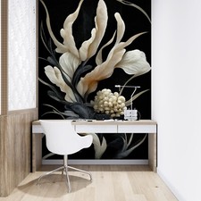 3D Weiße Blumen ZHUC2511