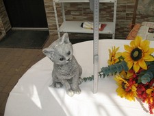 Steinfigur Katze ,mit Treuem Blick,sitzend Frostfest ,Wasserfest,ca 5,6 Kg Jahre