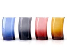 Bunte Gläser 4er Set Trinkgläser Wassergläser Getränkegläser Saftgläser 430ml