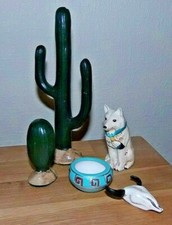 Weißer Wolf mythologische Indianer Figur Schale Kaktus Kakteen Schädel Konvolut