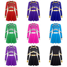 Kinder Mädchen Tanz Show Kleider Muster Cheerleading Rollenspiel Kostüm Sport