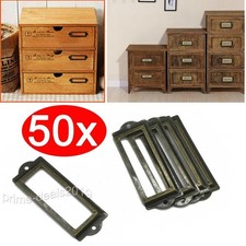 50 Stück Etikettenrahmen Namenschild für Apothekerschrank Holzboxen Label Neu